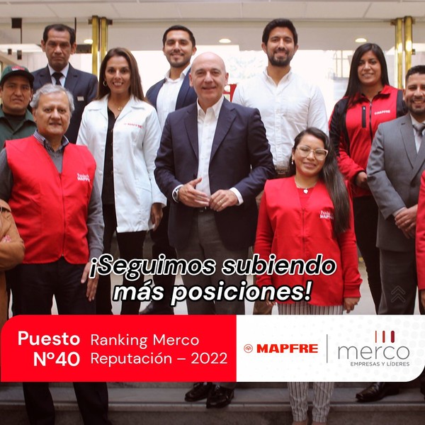 Mapfre Perú asciende nueve posiciones en el Ranking Merco